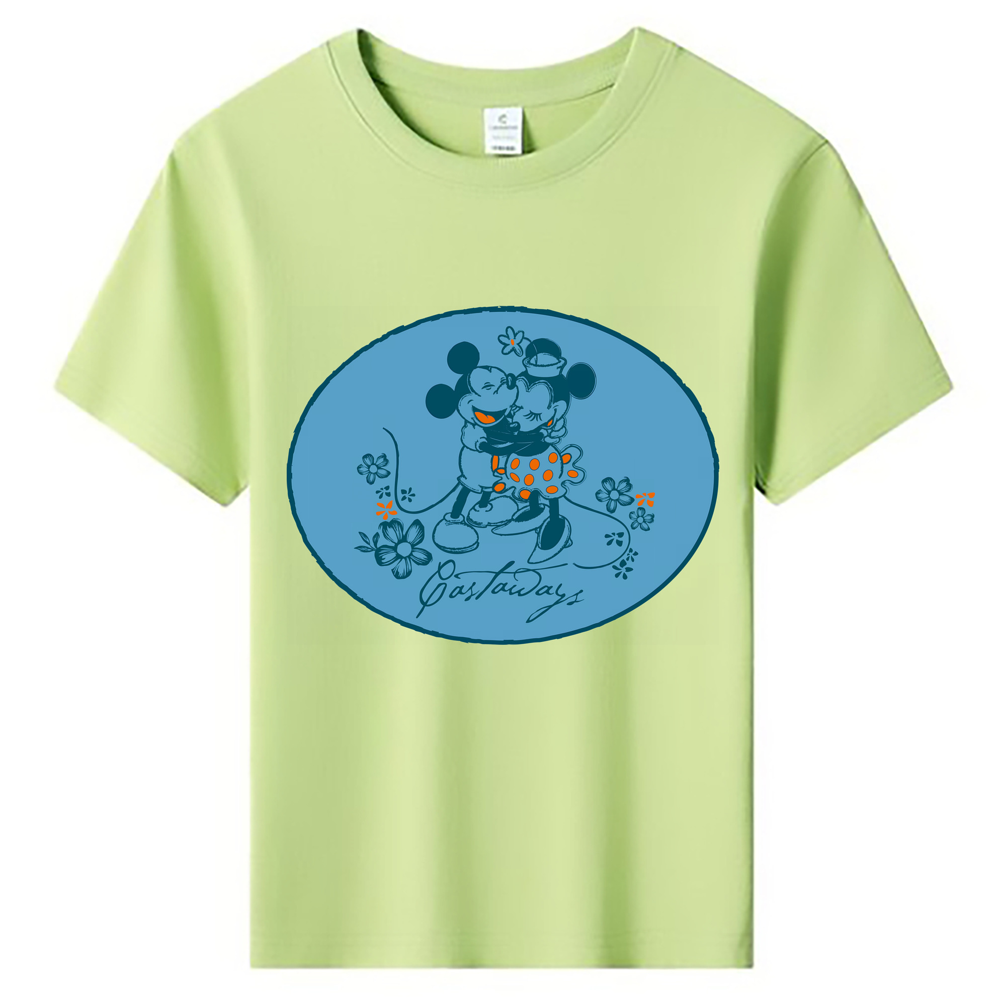 （画像用） ミッキーマウス Mickey Mouse 綿100％キッズTシャツ（フロントプリント）